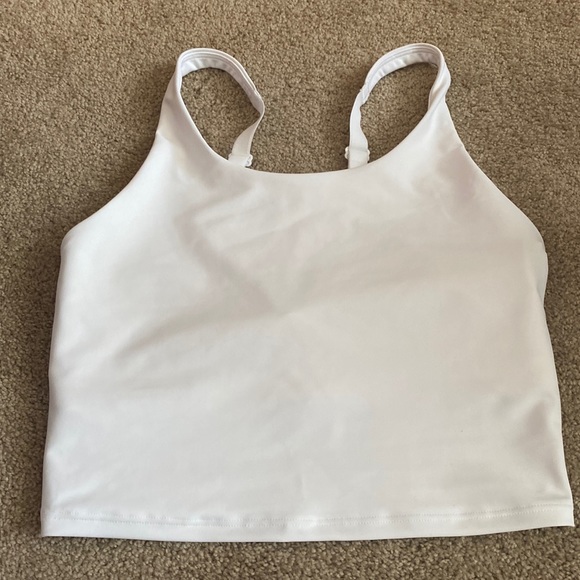 Old Navy Tops - Light Support PowerSoft, longline sports bra. Color white.